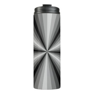 Optische Illusie Zwarte Thermische Tumbler Thermosbeker