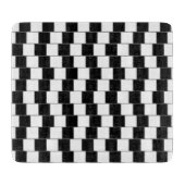 Optische illusielijn vierkant zwart snijplank (Voorkant)