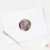 Optische illusies ronde sticker (Envelop)