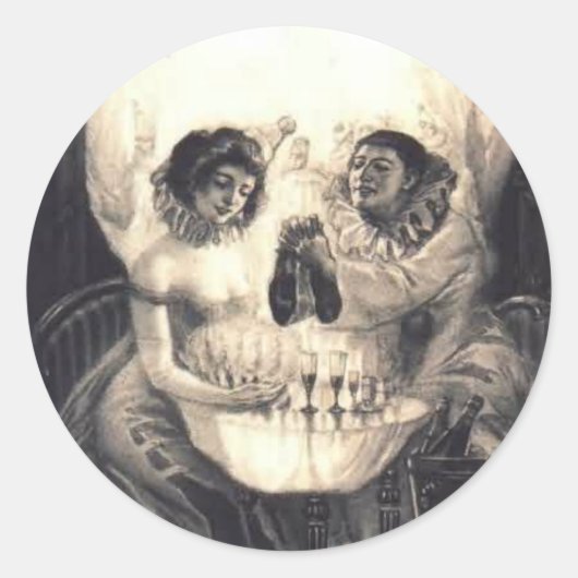 Optische illusies ronde sticker (Voorkant)