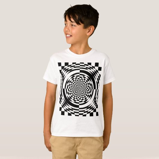 Optische illusies t-shirt (Voorkant volledig)