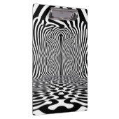 Optische illusietunnel – Hypnotisch zwart-wit Klembord (Rechts)