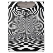 Optische illusietunnel – Hypnotisch zwart-wit Klembord (Voorkant)