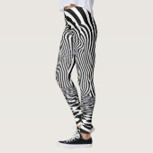 Optische illusietunnel – Hypnotisch zwart-wit Leggings (Links)