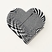 Optische illusietunnel – Hypnotisch zwart-wit Notitieboek (Achterkant)