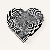 Optische illusietunnel – Hypnotisch zwart-wit Notitieboek (Voorkant)