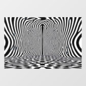 Optische illusietunnel – Hypnotisch zwart-wit Raamsticker (Vel)