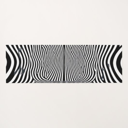 Optische illusietunnel – Hypnotisch zwart-wit Yogamat (Achterkant (horizontaal))