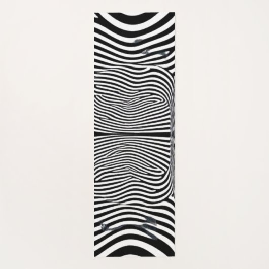 Optische illusietunnel – Hypnotisch zwart-wit Yogamat (Achterkant)