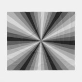 Optische Illusion Black Fleece Deken (Voorkant (Horizontaal))