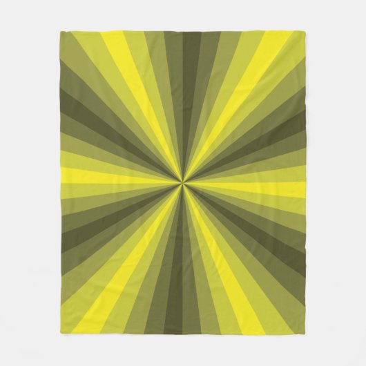 Optische Illusion Gele Fleece Deken (Voorkant)