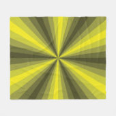 Optische Illusion Gele Fleece Deken (Voorkant (Horizontaal))