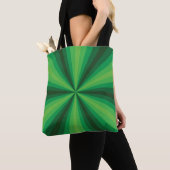 Optische Illusion Green All-over-Print tas (Dichtbij)