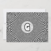 Optische illusionmonogram G Kaart (Voorkant)
