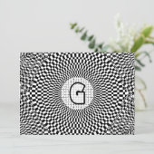 Optische illusionmonogram G Kaart (Staand voorkant)