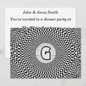 Optische illusionmonogram G Kaart (Voorkant / Achterkant)