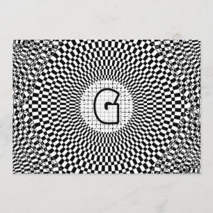 Optische illusionmonogram G Kaart