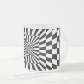 optische illustreerschapentunnel matglas koffiemok (Voorkant rechts)