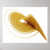 Optische kunst Lorenz Golden Fractal Attractor twe Poster (Voorkant)