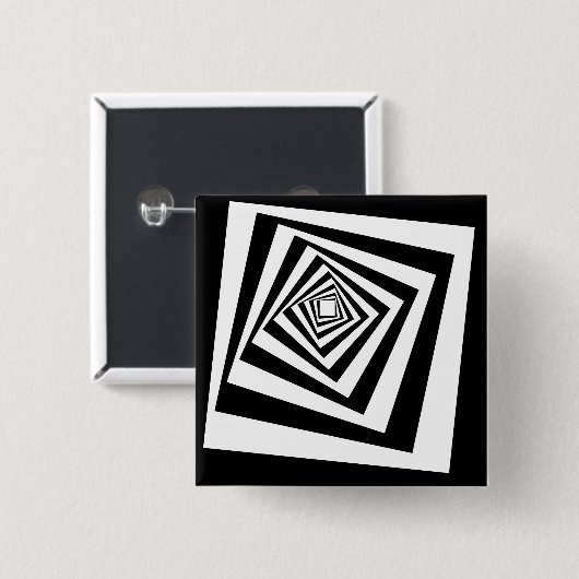 Optische lichtbewegende tunnel vierkante button 5,1 cm (Voorkant /achterkant)
