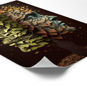 Optische lichtbomen met blaasende bladeren poster (Hoek)