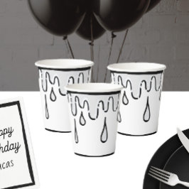 Optische lichting 2D Comic Birthday Party Papieren Bekers