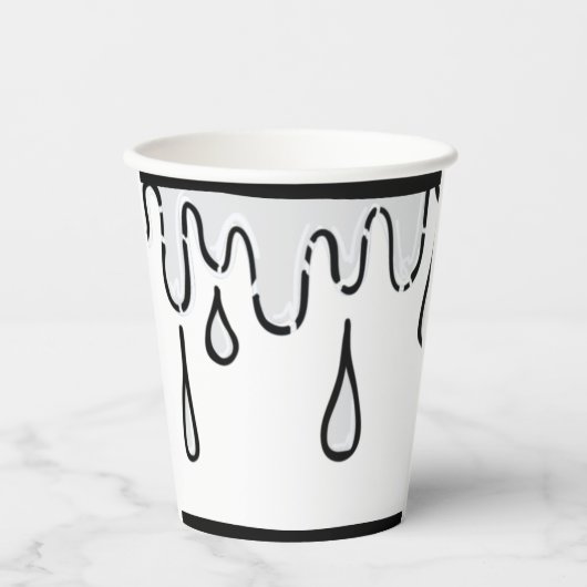 Optische lichting 2D Comic Birthday Party Papieren Bekers (Voorkant)