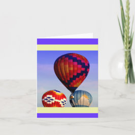 Optische luchtballonnotecard kaart