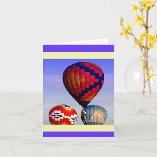 Optische luchtballonnotecard kaart (Gele Bloem)