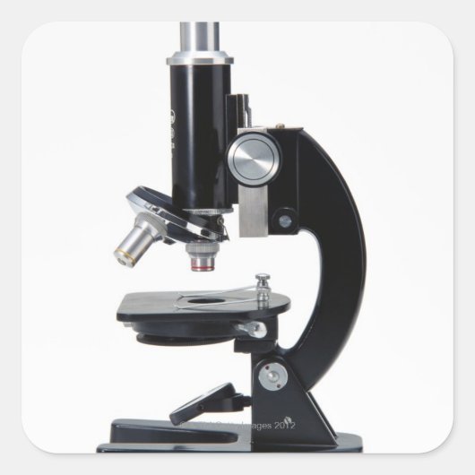 Optische microscoop 2 vierkante sticker (Voorkant)