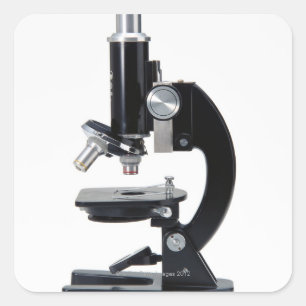 Optische microscoop 2 vierkante sticker