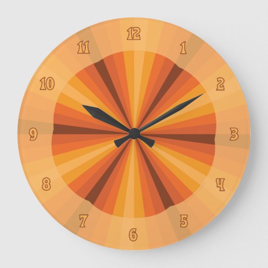 Optische Oranje lichtklok Grote Klok (Voorkant)