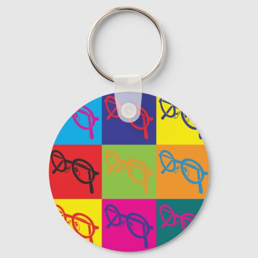 Optische Pop Art Sleutelhanger (Voorkant)