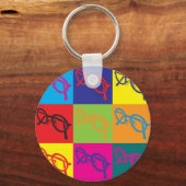 Optische Pop Art Sleutelhanger (Voorkant)