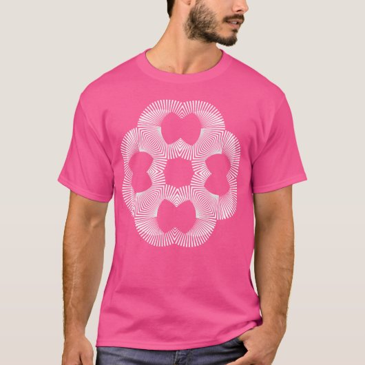 Optische psychedelische illusie t-shirt (Voorkant)