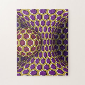 Optische rode buis en bol uitdagend legpuzzel