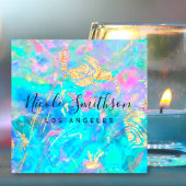 optische textuur en faux gouden details vierkante  vierkante visitekaartje