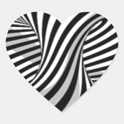 optische trucs hart sticker (Voorkant)