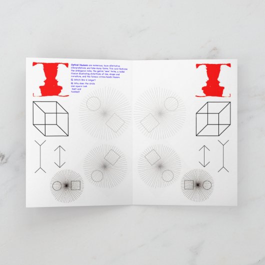 Optische verjaardagskaart van psychologen kaart (Binnen)