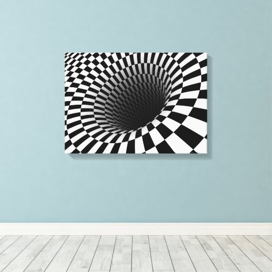 Optische verlichting canvas afdruk (Insitu (Houten vloer))