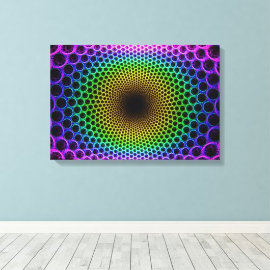 Optische verlichting canvas afdruk (Insitu (Houten vloer))