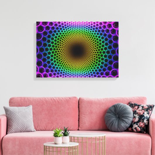 Optische verlichting canvas afdruk (Insitu (Woonkamer))