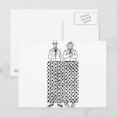 Optische verlichting gebogen been briefkaart (Voorkant / Achterkant)