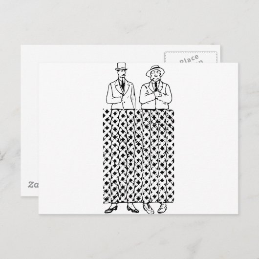 Optische verlichting gebogen been briefkaart (Voorkant / Achterkant)