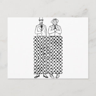 Optische verlichting gebogen been briefkaart