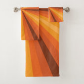 Optische verlichting Oranje handdoekset Bad Handdoek (Insitu)
