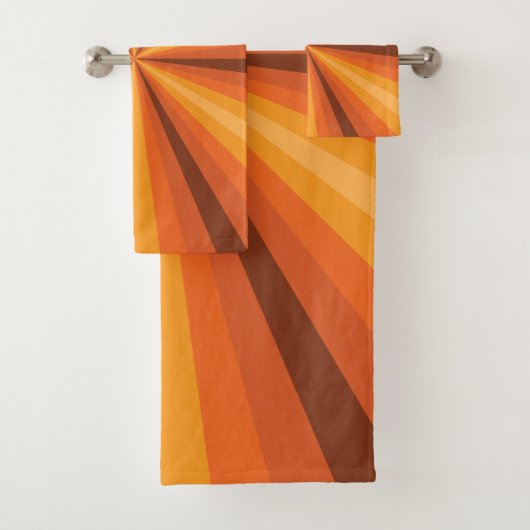 Optische verlichting Oranje handdoekset Bad Handdoek (Insitu)