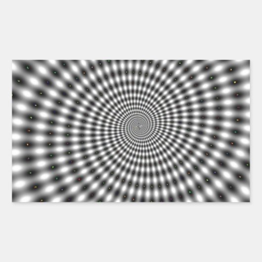 Optische verlichting rechthoekige sticker (Voorkant)