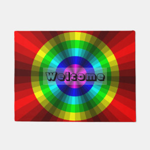 Optische verlichting Regenboogdoormat Deurmat
