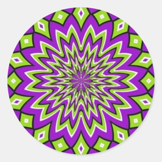 Optische verlichting ronde sticker (Voorkant)